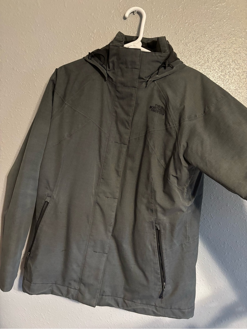 The North Face Women’s Dark Gray Waterproof Hooded Winter Jacket